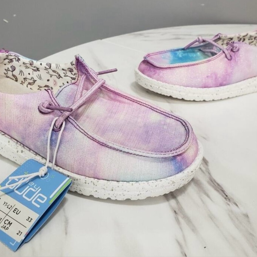 NEW Hey Dude Wendy Youth Kids Girls Unicorn Dreamer Slip On Shoes Size Y1 L2
